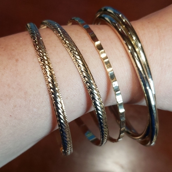 Set of 4 Stackable Bangles - Picture 3 of 4